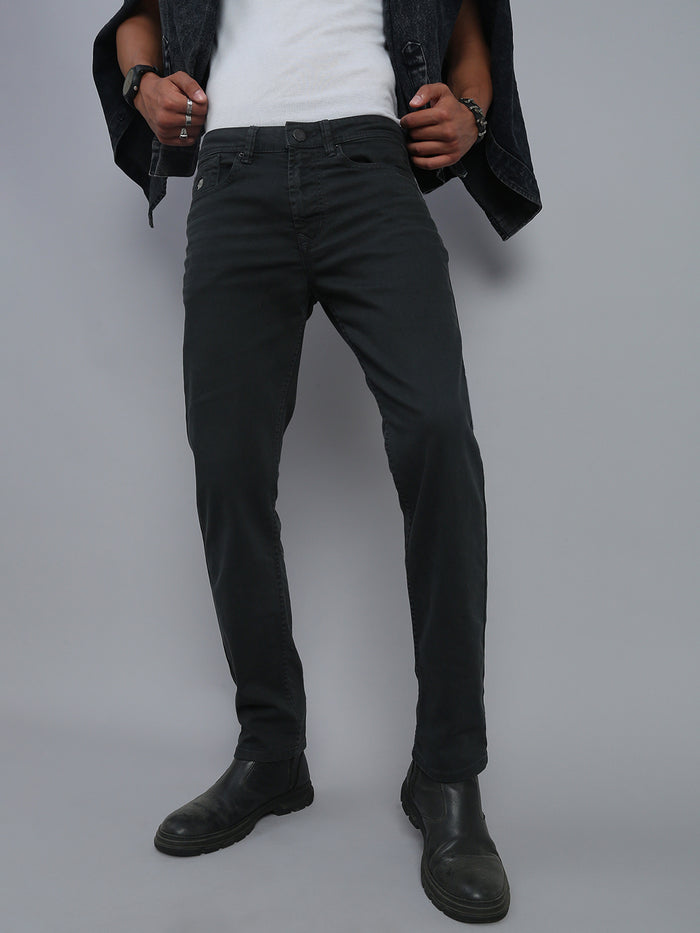 Charcoal Grey Comfort Slim Fit Stretchable Jeans