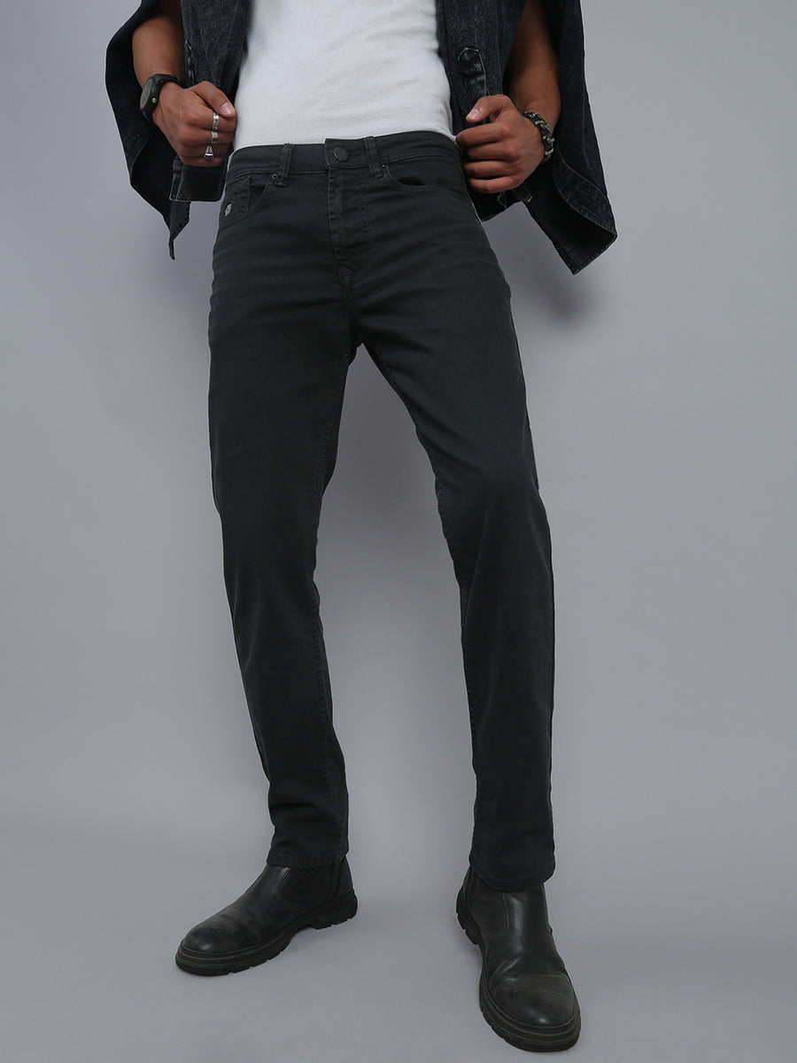 Charcoal Grey Comfort Slim Fit Stretchable Jeans