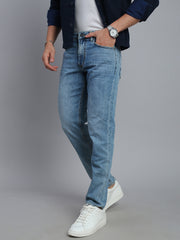 Light Blue Comfort Fit Stretchable Jeans
