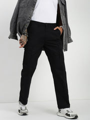 Black 9 Pocket Regular Fit Cargo Paint