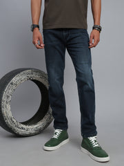 Blue Vintage Regular Straight Fit Stretchable Jeans