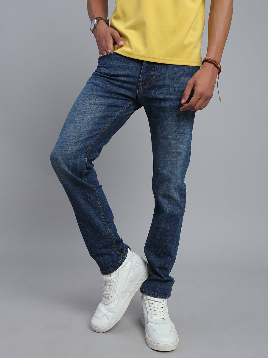 Blue Comfort Slim Fit Stretchable Jeans