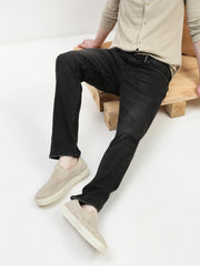 Vintage Black Selvedge Slim Straight Fit Stretchable Jeans