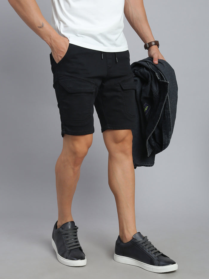 Black Comfort Fit Shorts