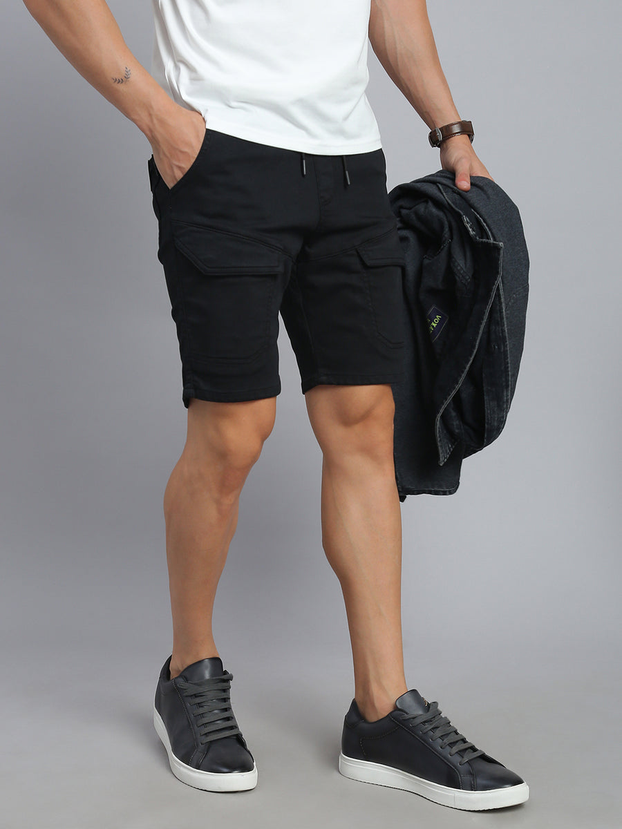 Black Comfort Fit Shorts