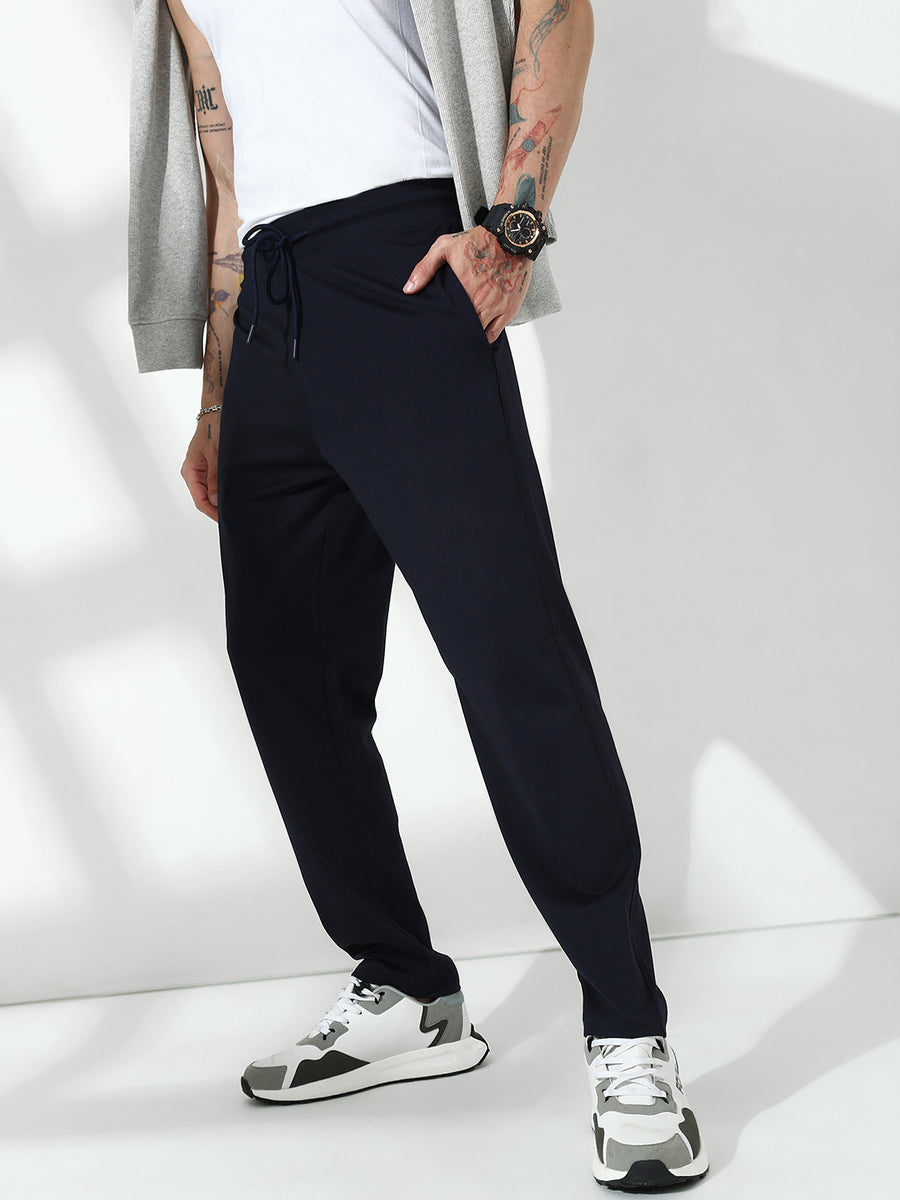Navy Blue Cross Pocket Regular Fit Lower
