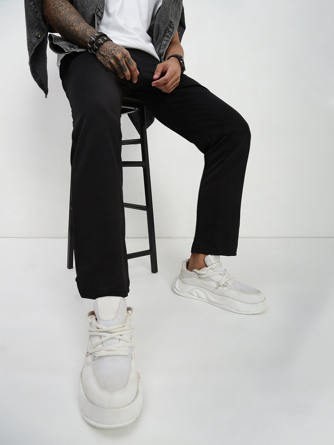 Black  Relax Fit Cross Pocket Lower