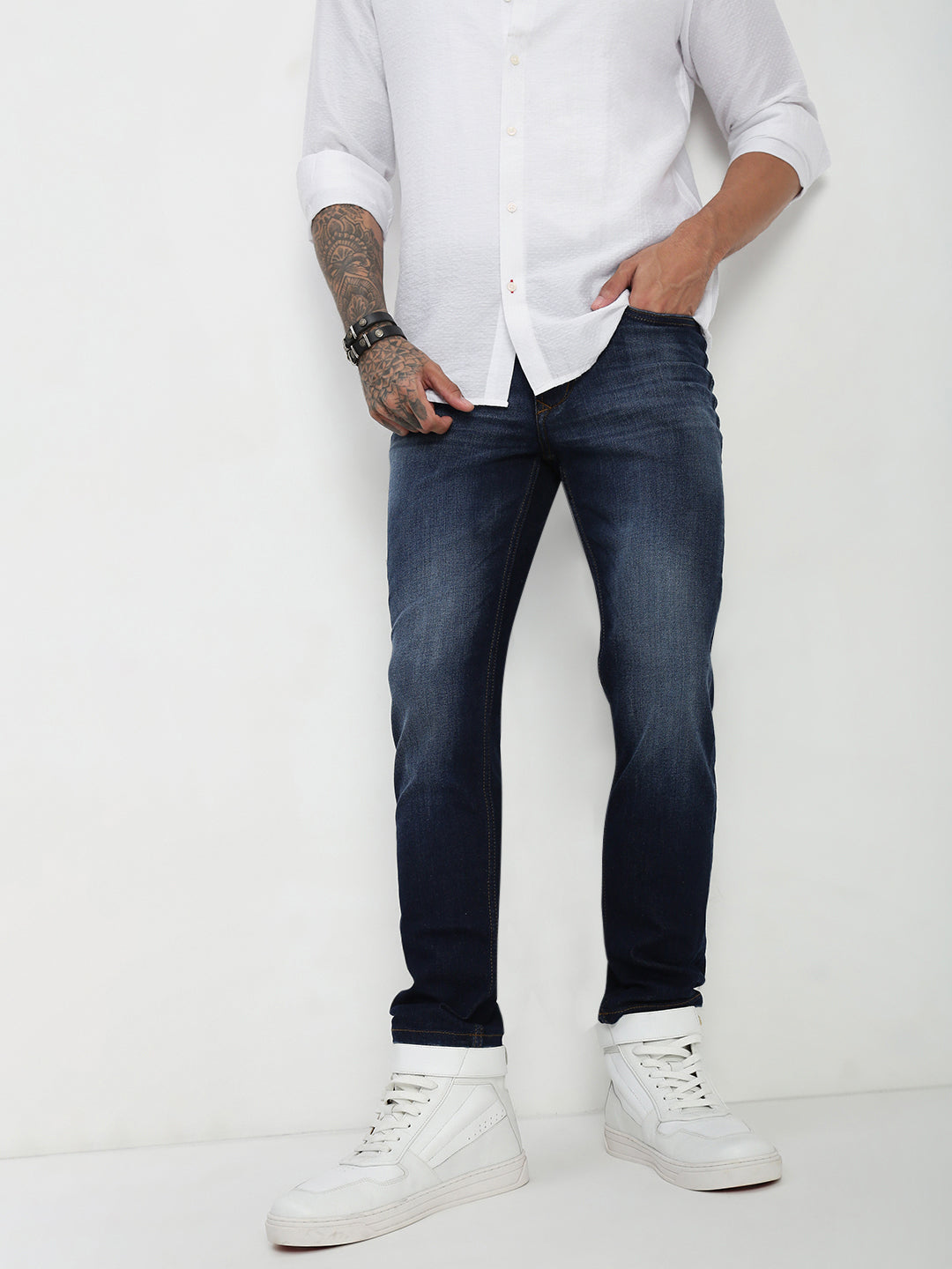 Raw Blue Slim Fit Stretchable Jeans