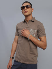 Camel Polo Cotton T-Shirt