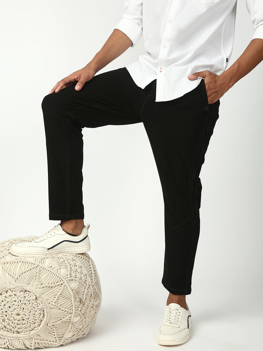 Black Anti Fit Stretchable Jogger