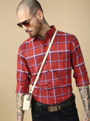 Checks Full Sleeve Relax Shirt With Pocket
