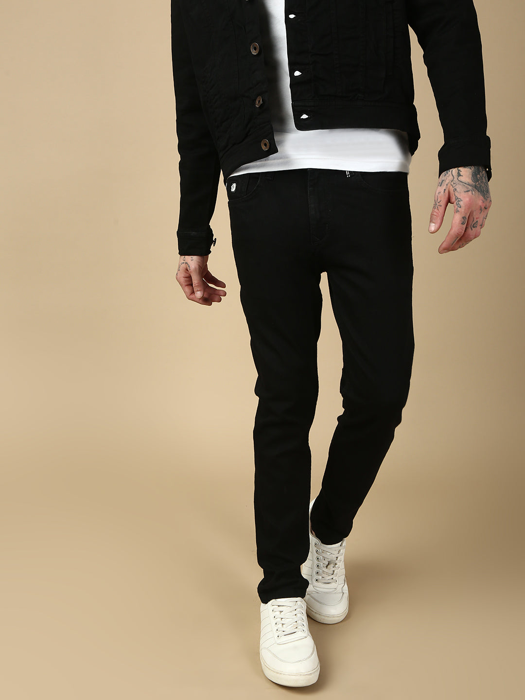Dark Blue Selvedge Slim Straight Stretchable Jeans