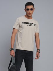 Beige Polo Cotton T-Shirt