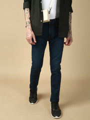 Vintage Dark Blue Slim Fit Stretchable Jeans