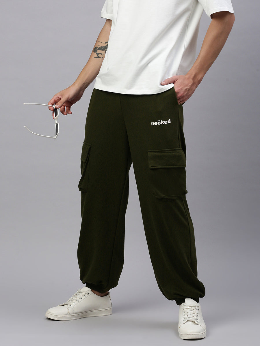 Military Green Cotton Oversize Lower