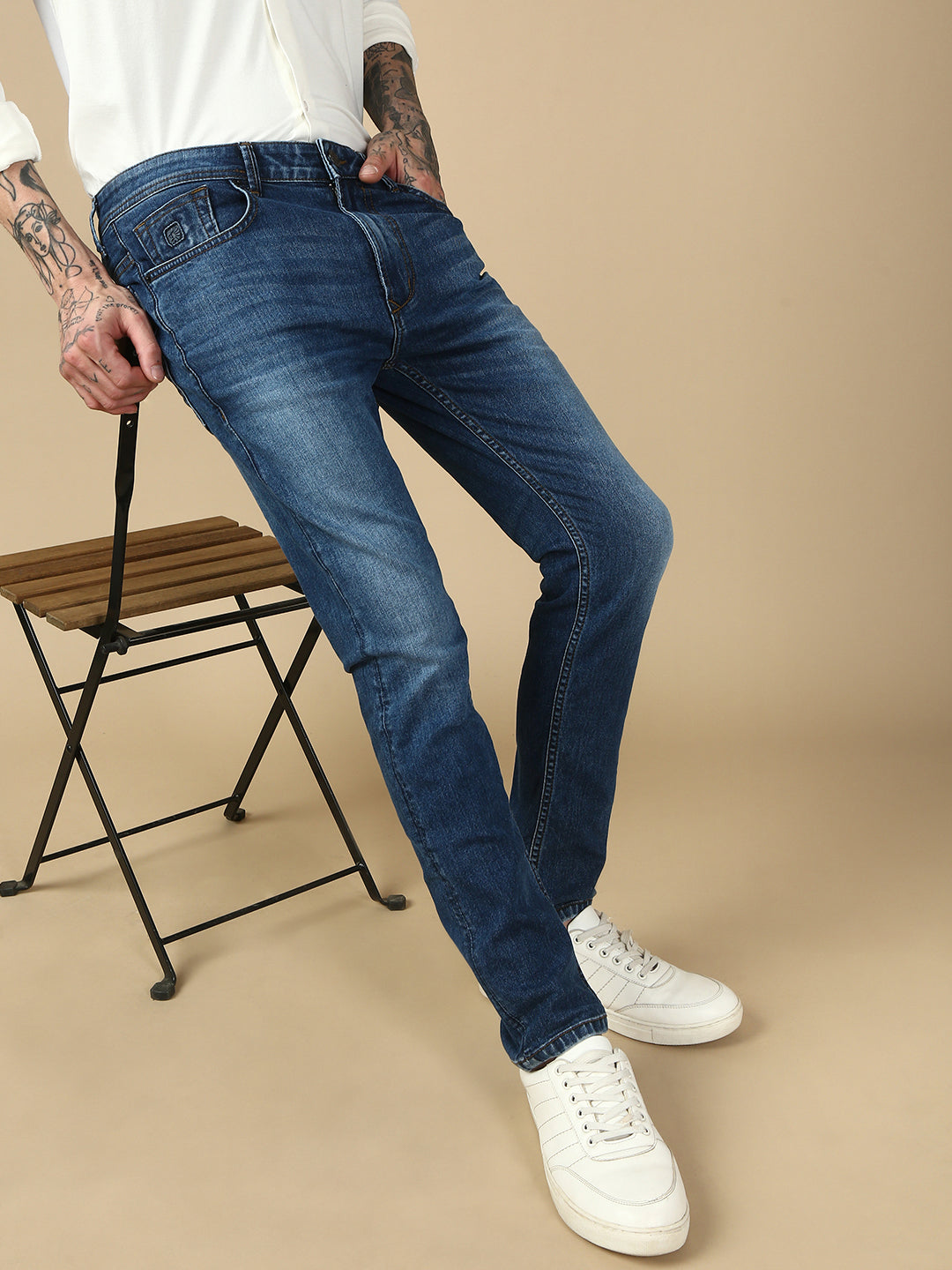 Dark Blue Slim Fit Stretchable Jeans
