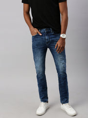 Blue Vintage Slim Fit Stretchable Jeans