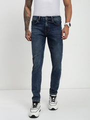 Vintage Blue Slim Fit Stretchable Jeans