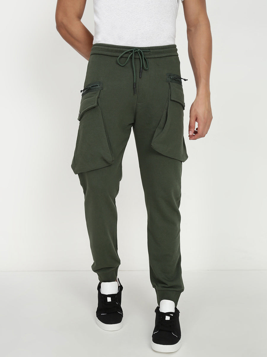 Olive  Relax Fit Cross Pocket Lower