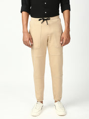 Beige Slim Fit Stretchable Jogger