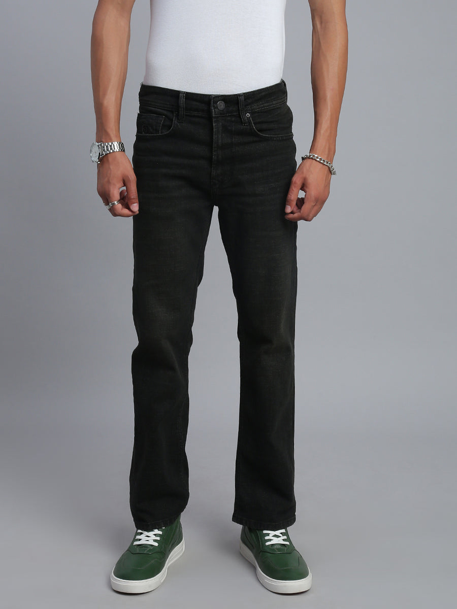 Black Vintage Boot Cut Fit Stretchable Jeans