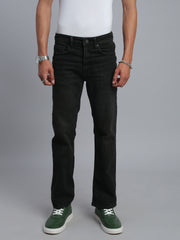 Black Vintage Boot Cut Fit Stretchable Jeans