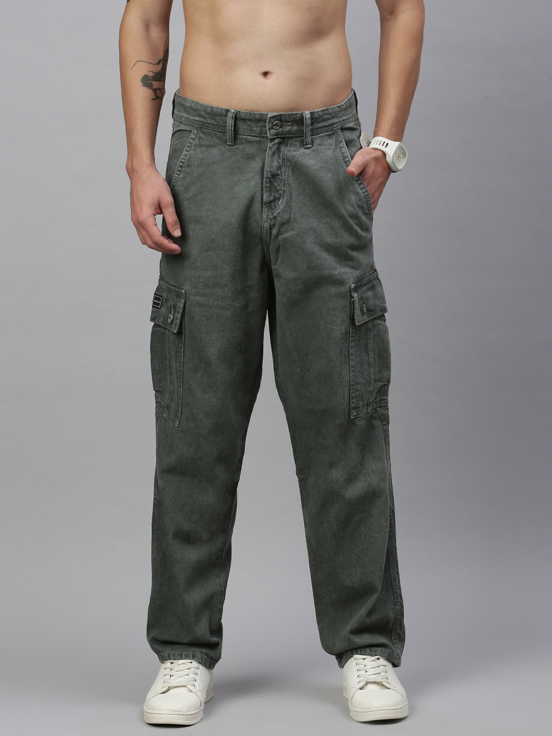 Evergreen Fog Loose Fit Cargo