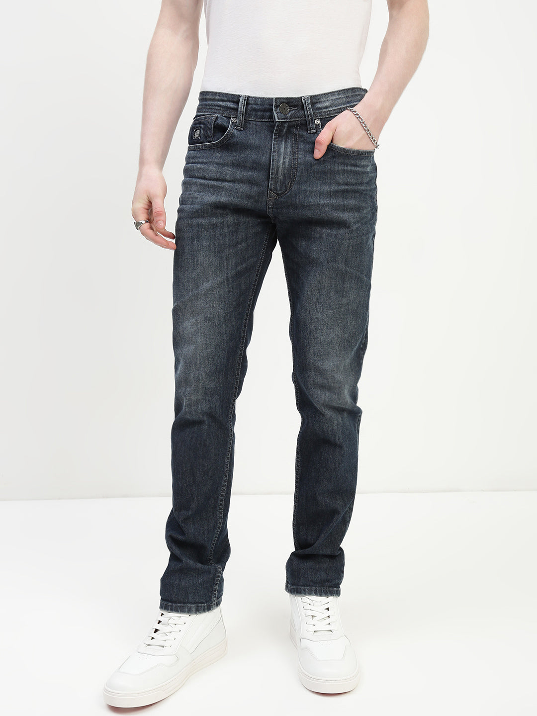 Dark Blue Comfort Slim Fit Stretchable Jeans