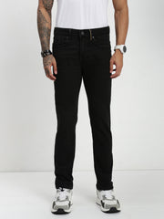 Vintage Carbon Black Slim Straight Fit Selvedge Jeans