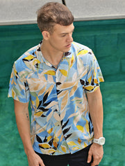 Printed Viscose Half Sleeve Shirt Without Pocket