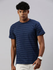 Stripe Half Slim Fit T-Shirt
