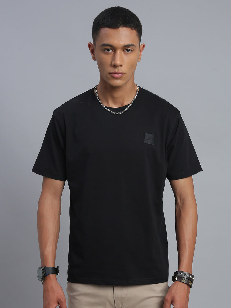 Black Polo Cotton T-Shirt