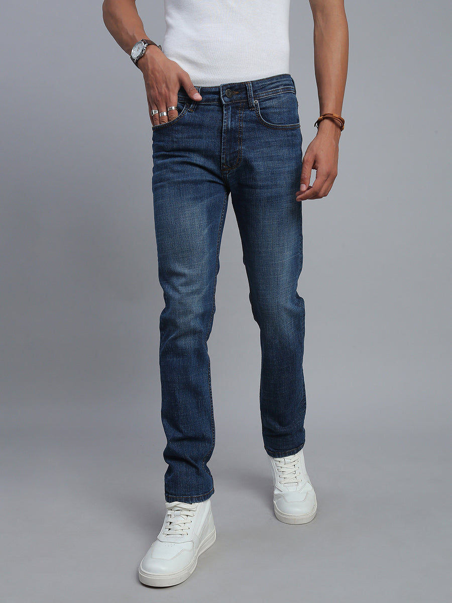 Blue Comfort Slim Fit Stretchable Jeans