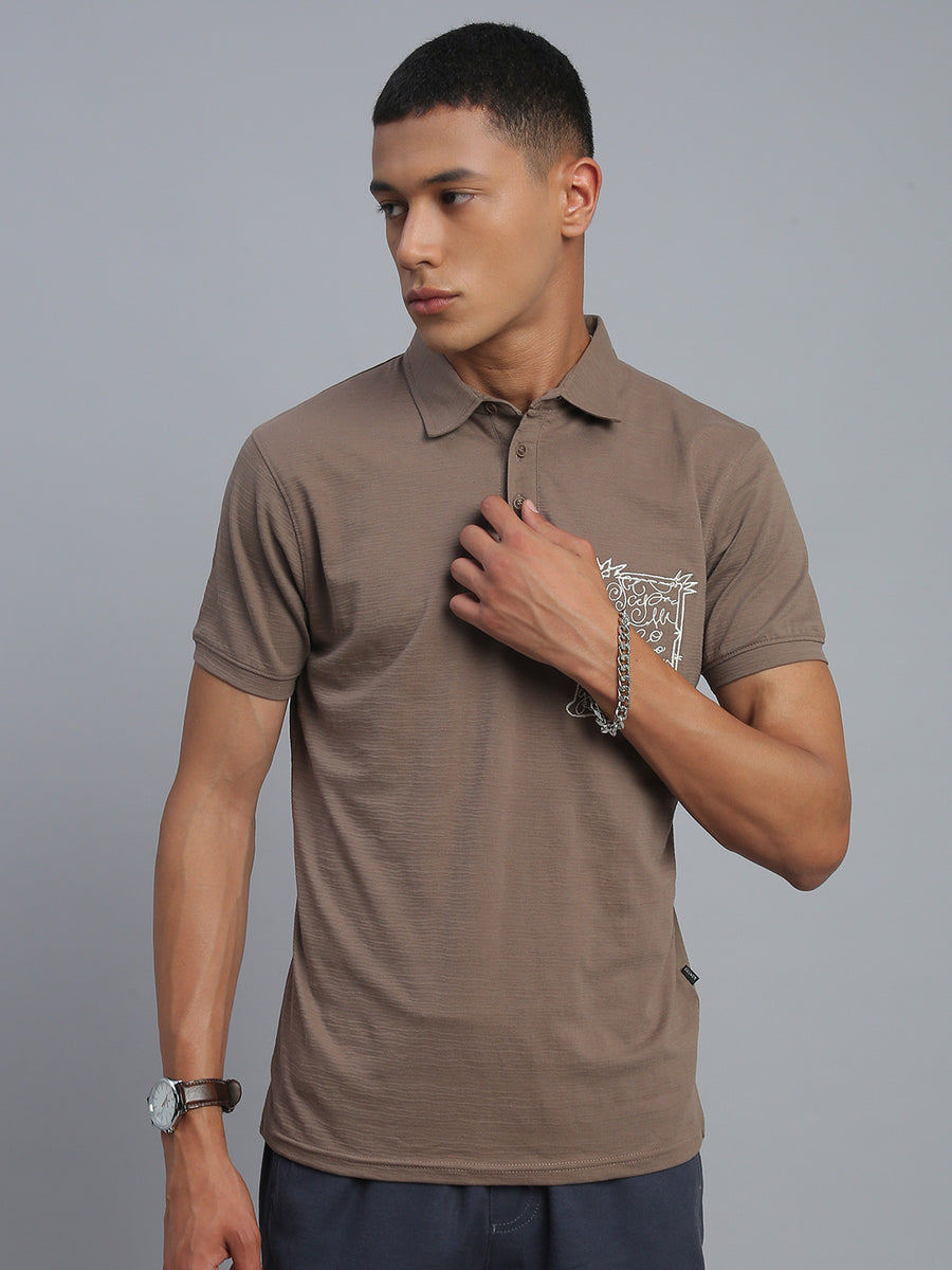 Camel Polo Cotton T-Shirt