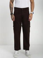 Dark Coffee  Detachable Convertable Regular Fit Cargo Paint