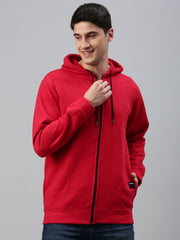 Red Men's Hoodies With Full Zip