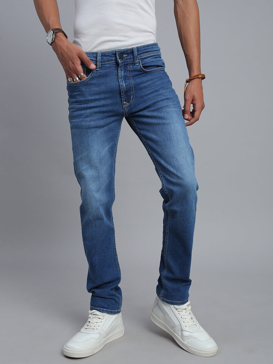 Classic Blue Comfort Slim Fit Stretchable Jeans