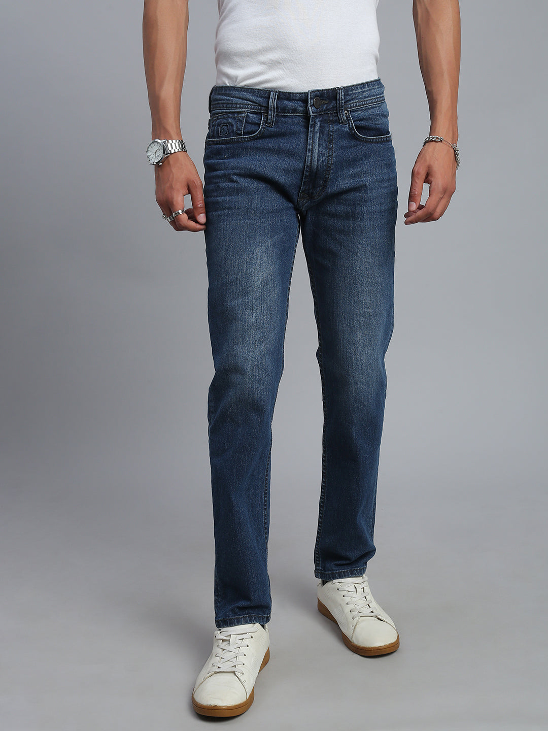 Blue Comfort Slim Fit Stretchable Jeans