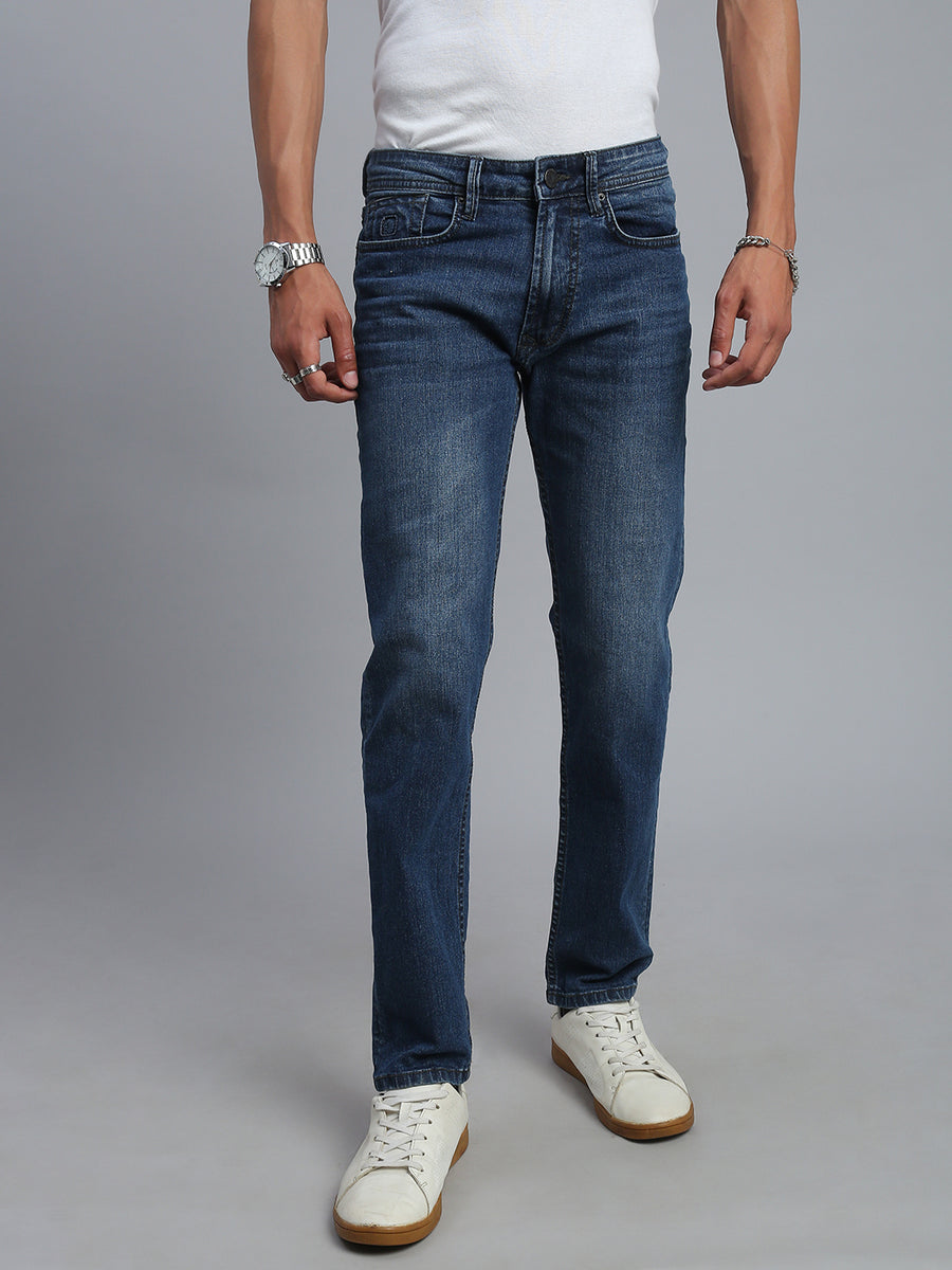 Blue Comfort Slim Fit Stretchable Jeans