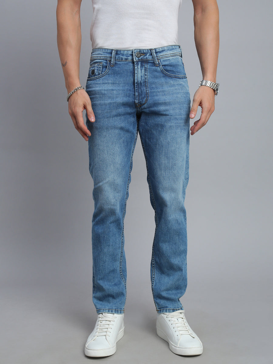 Mild Blue Comfort Fit Stretchable Jeans