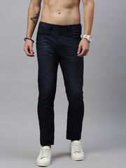 Vintage Dark Blue Straight Stretchable Jeans
