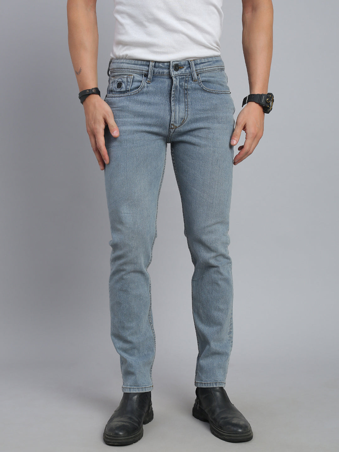 Light Blue Comfort Slim Fit Stretchable Jeans