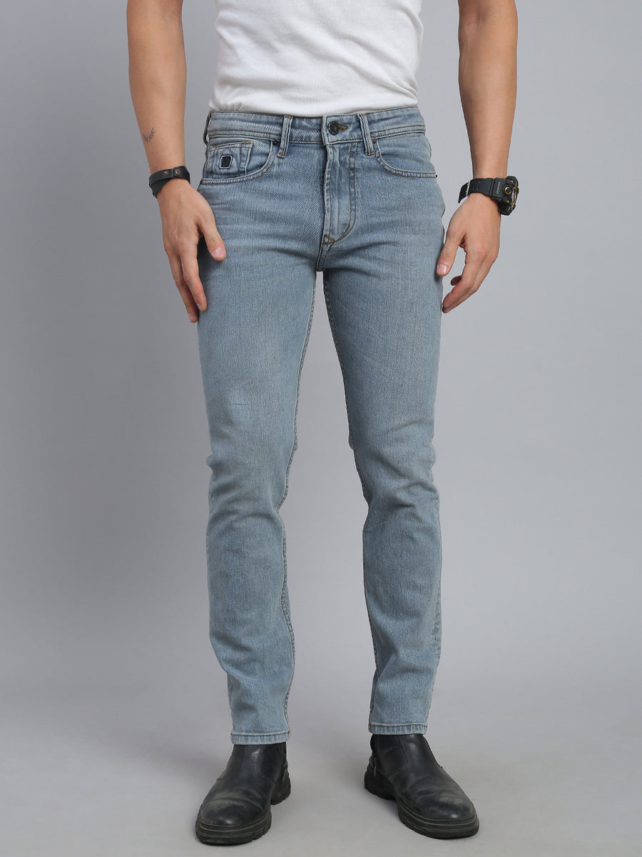 Light Blue Comfort Slim Fit Stretchable Jeans