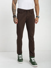 Dark Gray Slim Fit Satin Cotton Pants