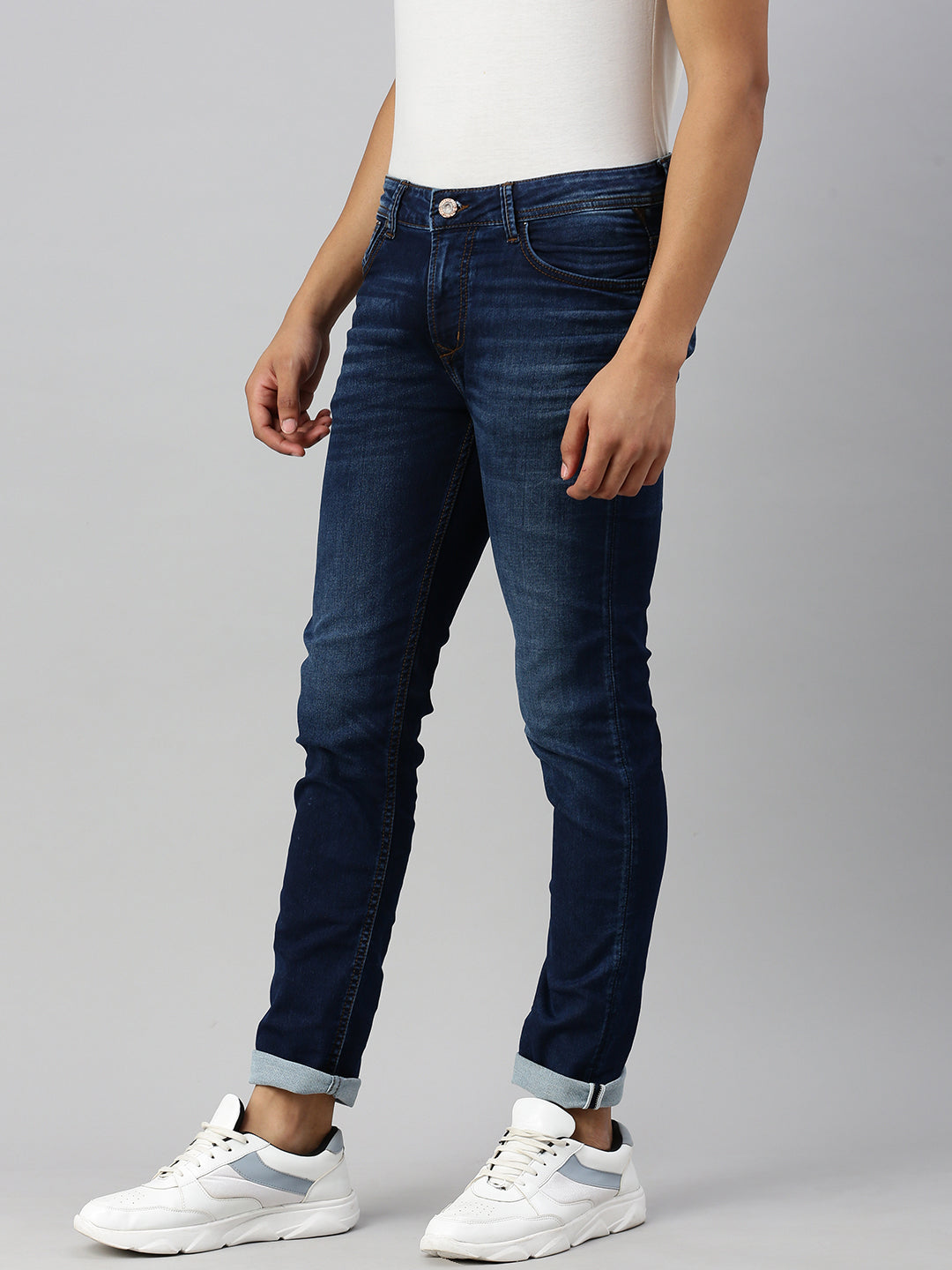 Blue Mild Vintage Slim Fit Stretchable Jeans