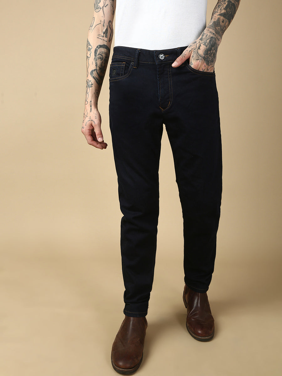 Dark Blue Slim Fit Stretchable Jeans