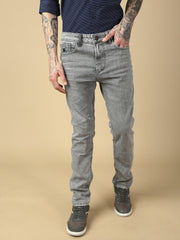 Light Gray Slim Fit Stretchable Jeans