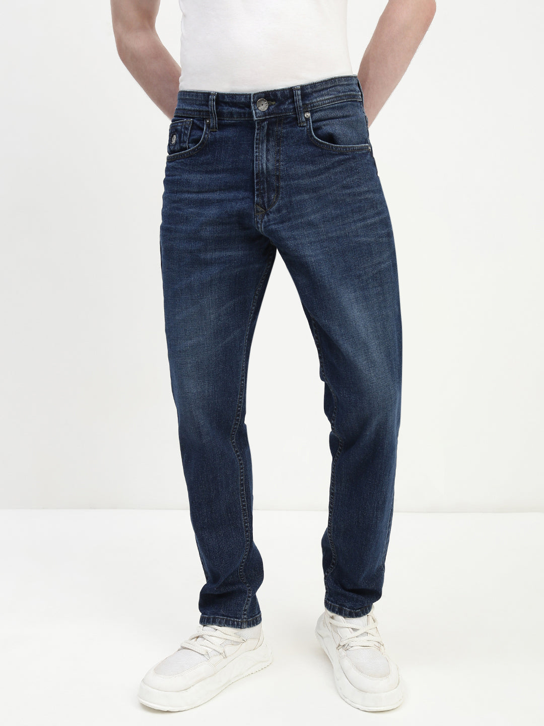 Dark Blue Relax Fit Stretchable Jeans