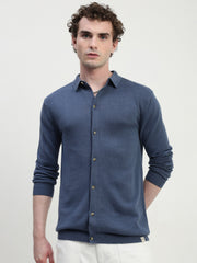 Airforce Knit Cardigan Full Sleeve Relax Slim Fit Shirt Without Pocket