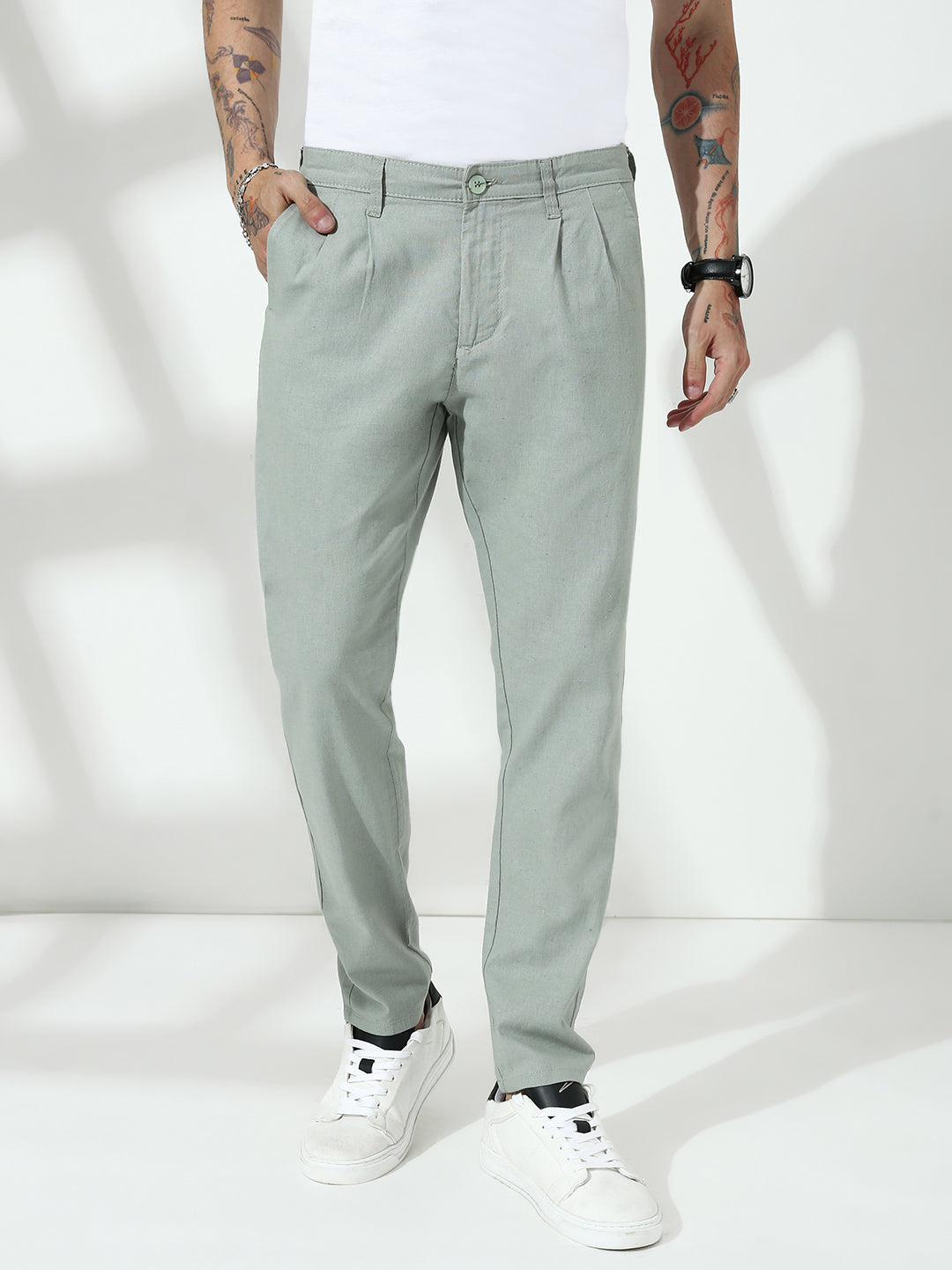 Pista Relax Fit Zip Pocket Linen Pant